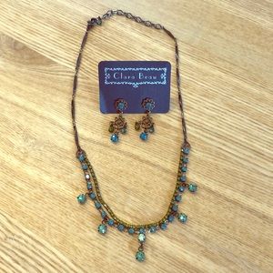 Matching earring and necklace set.